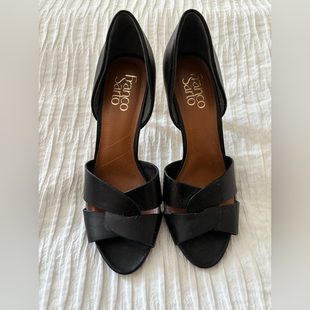 Franco Sarto Black Heeled Sandals